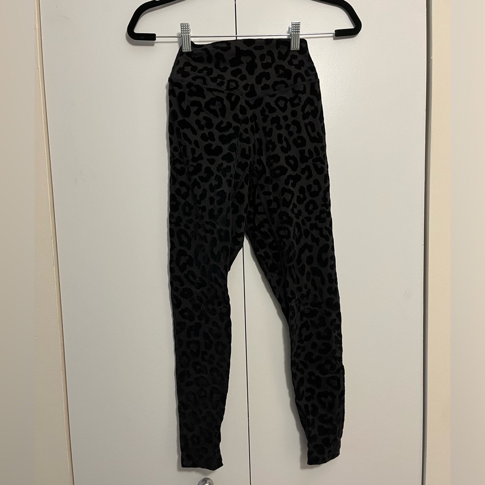 Stylish Black Leopard Print Kids Leggings
